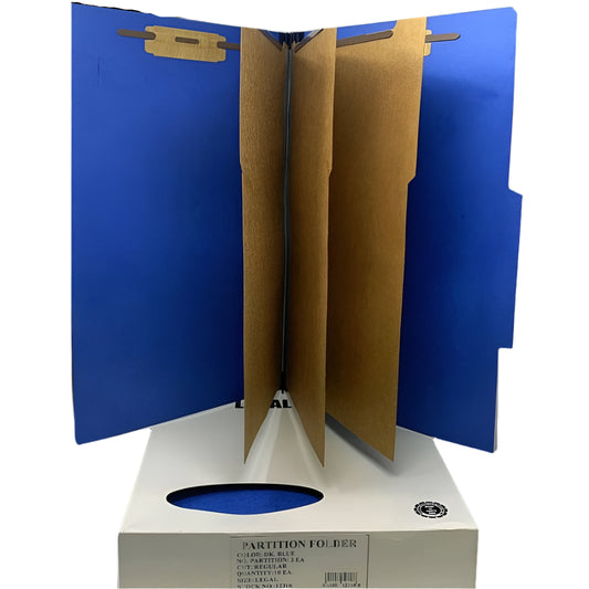 FILE FOLDER 3 PARTITION DARK BLUE LEGAL BOX/10