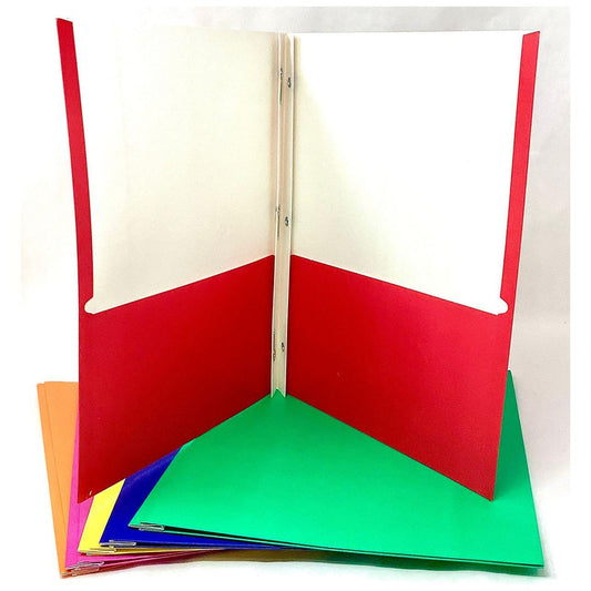 TWIN POCKET PAPER PORTFOLIO W/PRONGS