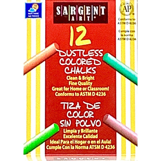 Dustless Chalks Colored 12ct