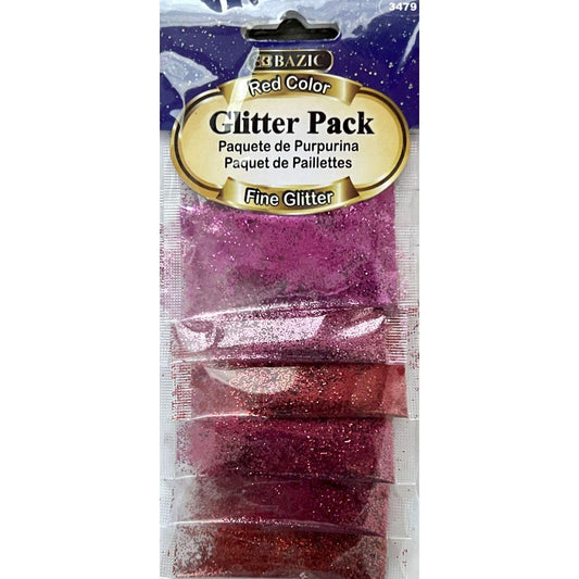 Red Color Glitter 6PK 2g