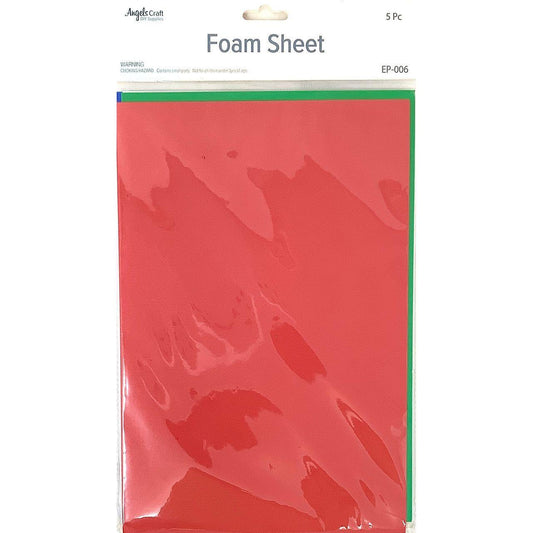 EVA Foam Sheet Primary Colors Asst 5pcs 8.5''x11''