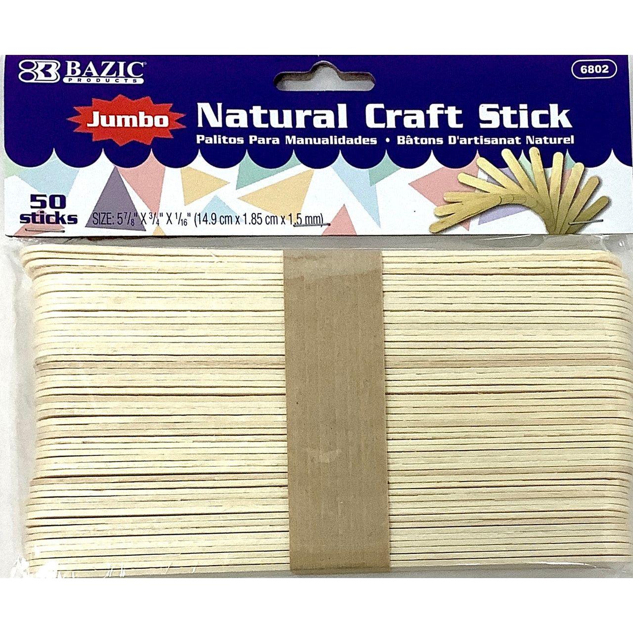 Jumbo Natural Craft Stick 50ct