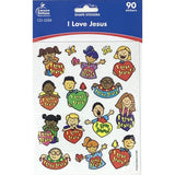 I LOVE JESUS SHAPE STICKERS