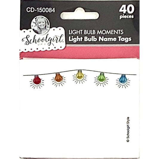 Light Bulbs Name Tags