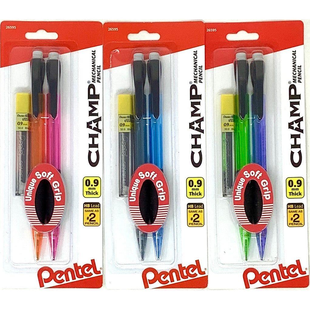 CHAMP MECH PENCIL .9 W/LEAD 2 PK