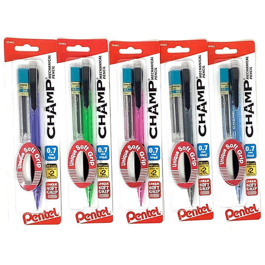 CHAMP MECHANICAL PENCIL 0.7MM ASST W/ 1 LEAD