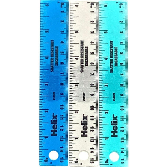 REGLA PLASTICA 6" COLORES