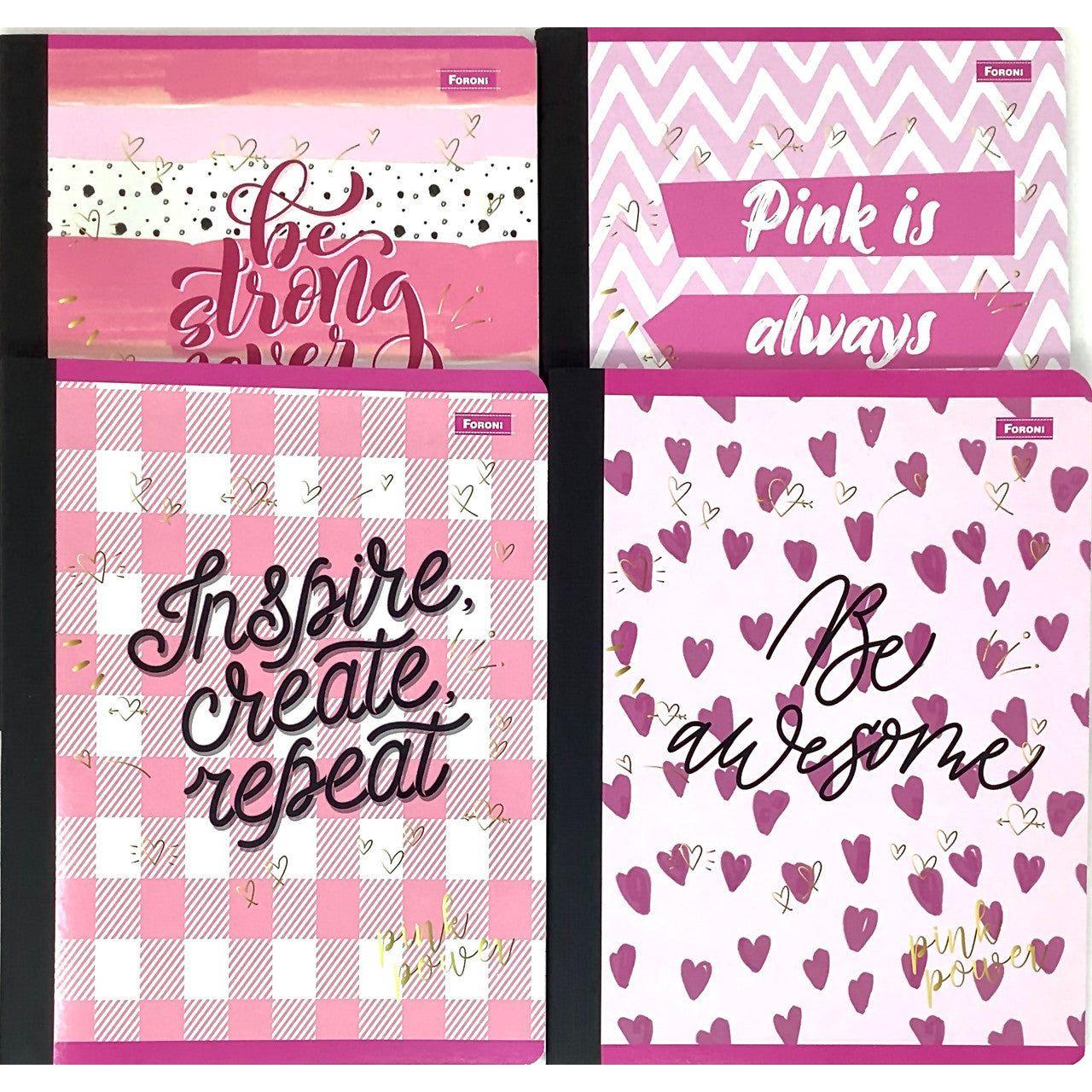 Libreta cosida Pink power