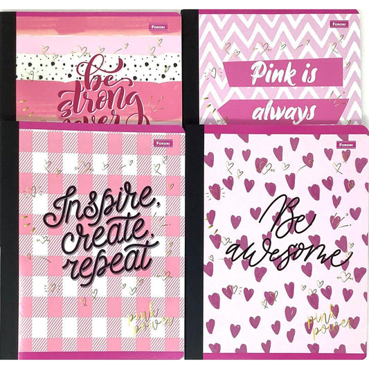 Libreta cosida Pink power
