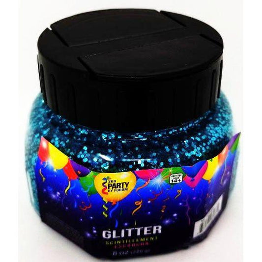 GLITTER FINE AQUA 8 OZ