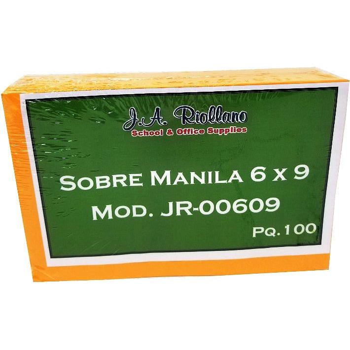 JR SOBRE MANILA 6 X 9 28-LB (PQ.100)