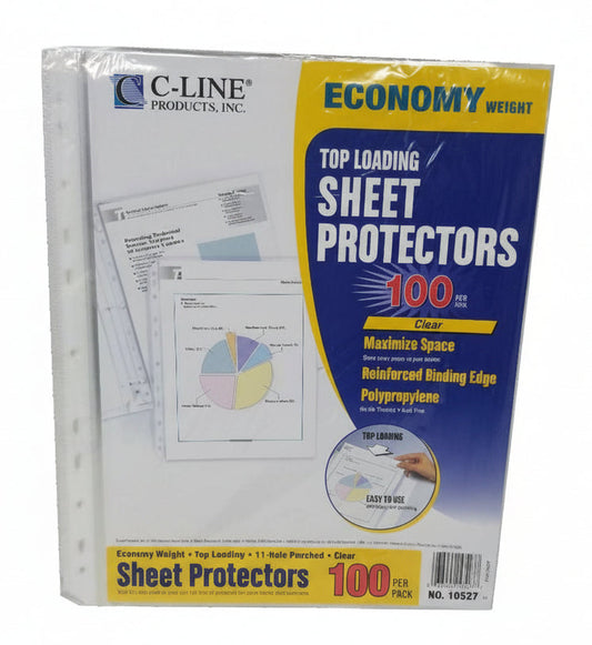 ECONOMY WEIGHT POLY SHEET PROTECTORS | CLEAR | PQ.100