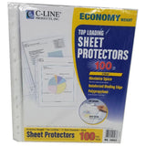 ECONOMY WEIGHT POLY SHEET PROTECTORS CLEAR PQ.100