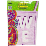 POSITIVELY PAISLEY WELCOME VERTICAL BANNER
