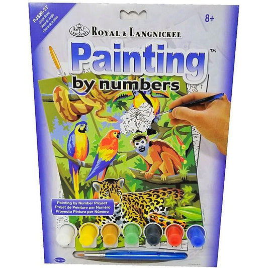 PAINTING BY NUMBERS JUNGLE SCENE 10 PC