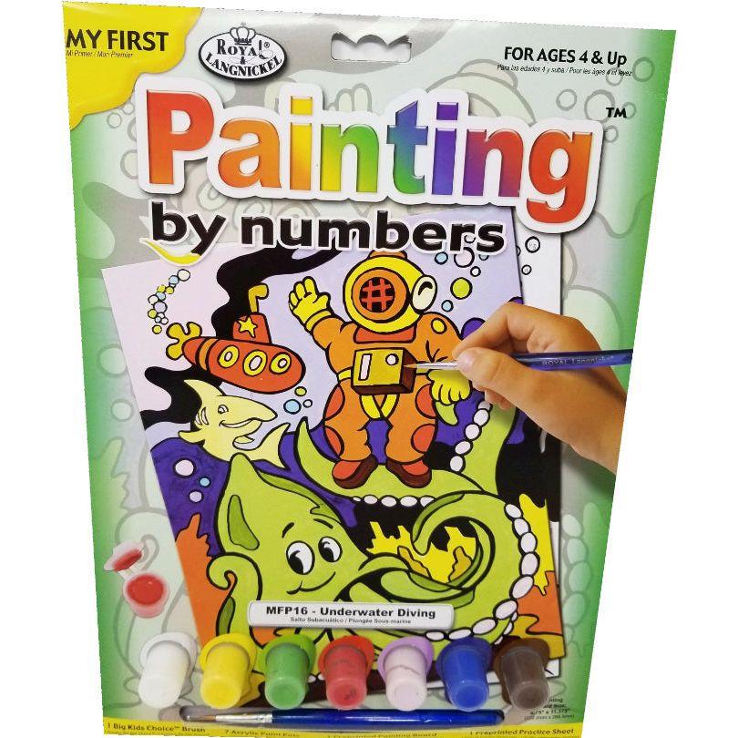 PAINTING BY NUMBERS UNDERWATER DIVING 10 PC