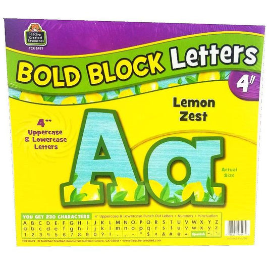 LEMON ZEST BOLD BLOCK LETTERS