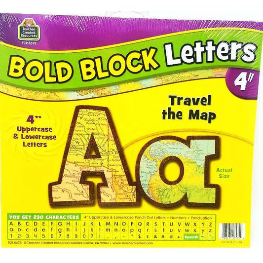 TRAVEL THE MAP BOLD LETTER