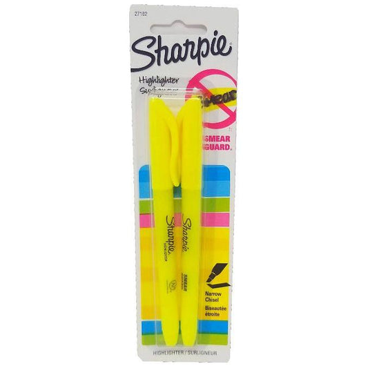 SHARPIE ACCENT HIGHLITER YELLOW PQT.2