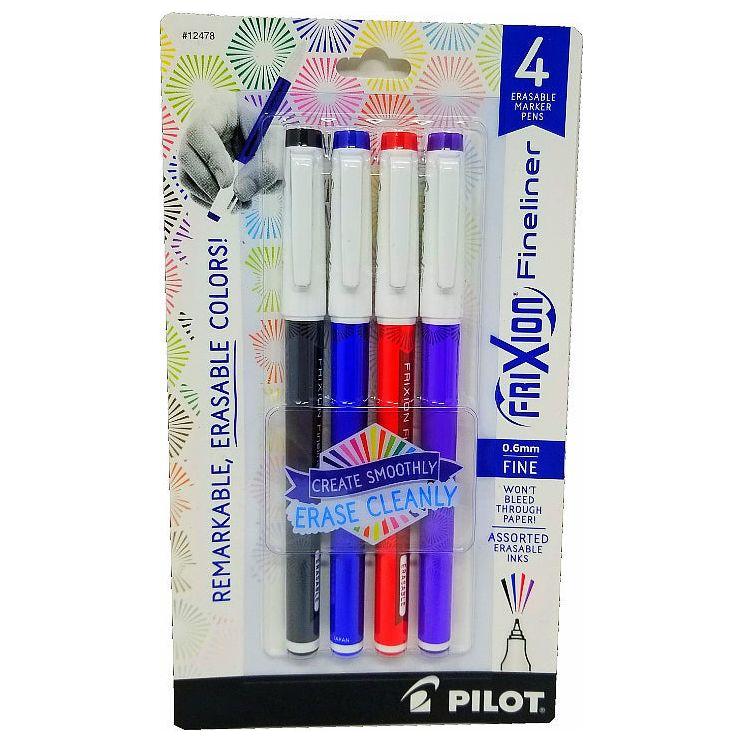 FRIXION FINELINER ERASE BLK\BLU\RED\PPL PQ.4