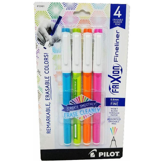 FRIXION FINELINER ERASE PWK\LGR\ORG\PNK PQ.4