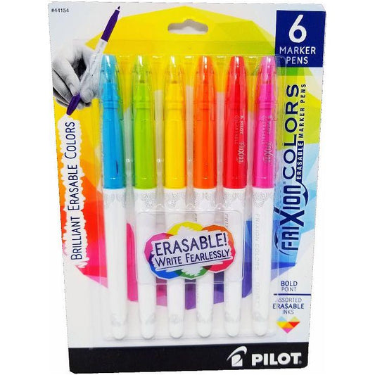 FRIXION MARKER PEN BOLD 6 PAQ. BRIGHT