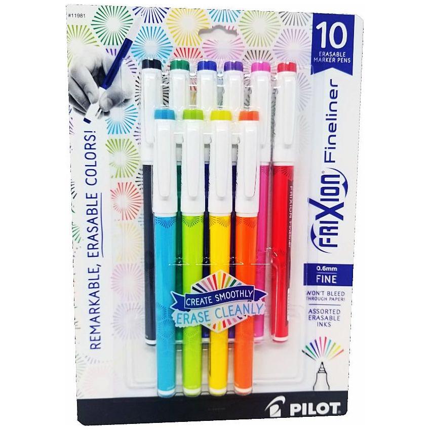 FRIXION FINELINER ERASE ASSORTED COLOR PQ.10