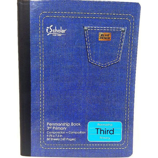 LIBRETA MERICAN DENIM CALIGRAFIA 3RD AZUL 160 PG