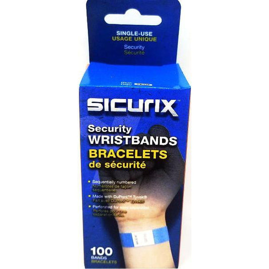 WRISTPASS DUPONT TYVEK WRIST BANDS BLUE 100/PK