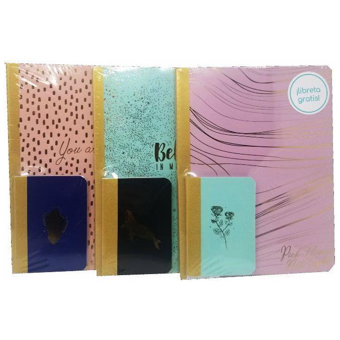 LIBRETA COSIDA PACK 100HJS/200PAG