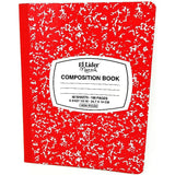LIBRETA COSIDA MARMOLEADA ROJO 80HJ