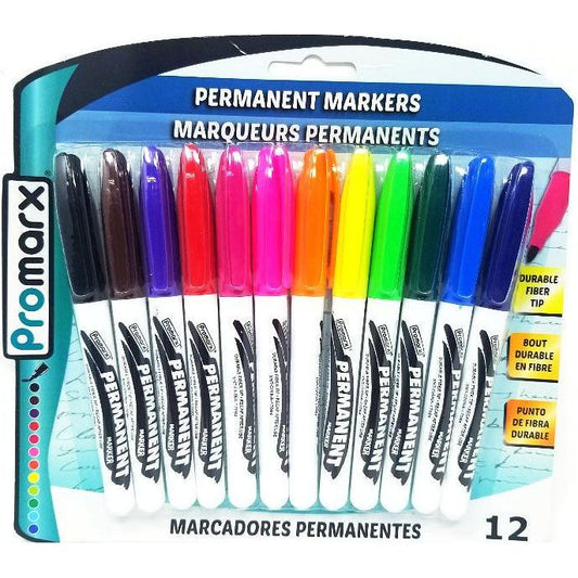PERMANENT MARKERS ASST. FINE PQ.12