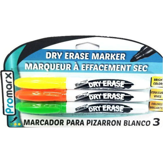 PEN STYLE DRY ERASE MARKER BULLET TIP ASST PQ.3