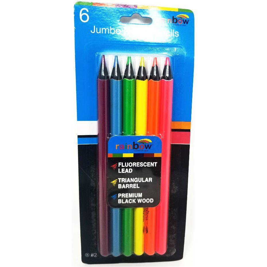JUMBO PENCIL NEON ASST PQ.6