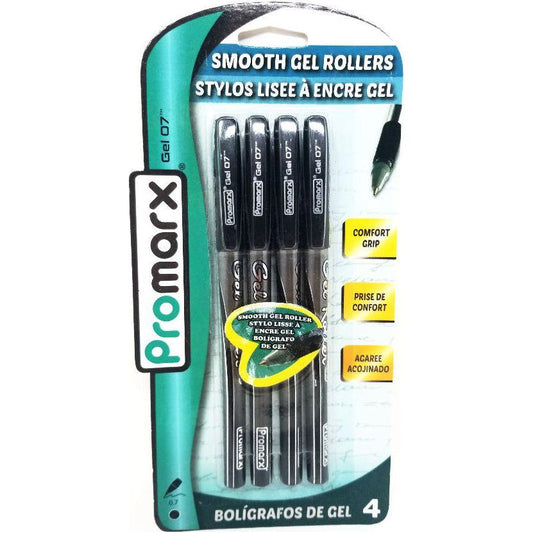 GEL ROLLER 7M STICK BLACK PQ.4