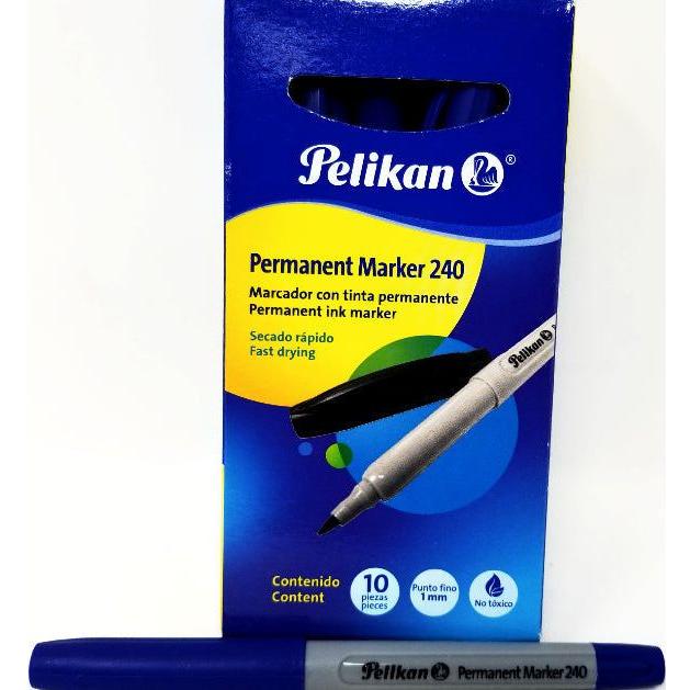 MARCADOR PERMANENTE 240 PUNTO FINO AZUL