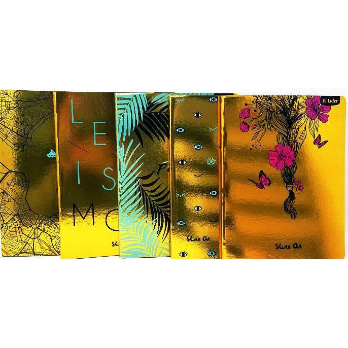LIBRETA COSIDA SEMI GOLD 20 100HJS/200PAG