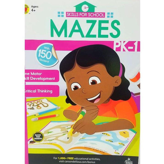 MAZES ACTIVITY BOOK GRADE PK-1