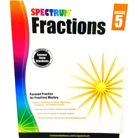 SPECTRUM FRACTIONS WORKBOOK GRADE 5