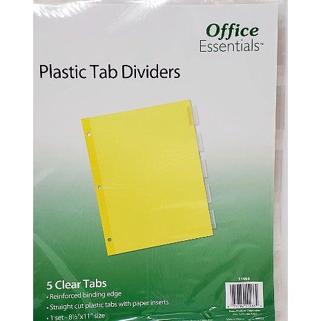 ECONOMY INSERTABLE DIVIDERS 5 WHITE TABS