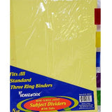 FIVE MANILA SUBJECT DIVIDERS