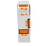 LATERAL FOLDERS NUMBERS #2 ORANGE NEON BOX/500