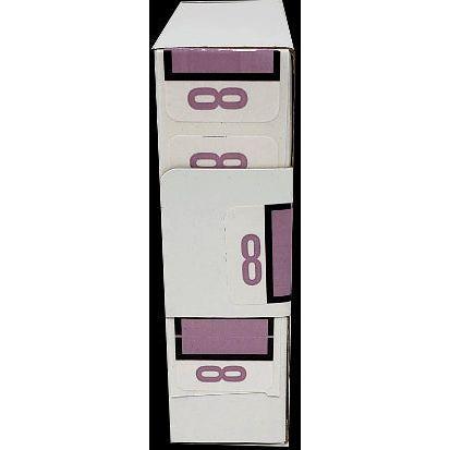 LATERAL FOLDERS NUMBERS #8 PURPLE BOX/500