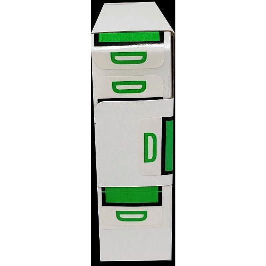 LATERAL FOLDERS LETTER D LIGHT GEEN BOX/500