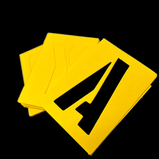 PAPER STENCIL LETTER NUMBER AND SYMBOLS