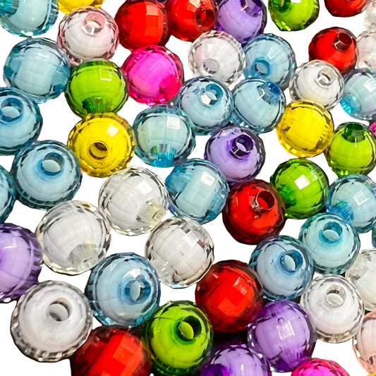 FACETED ACRYLIC BEADS MULTI COLOR