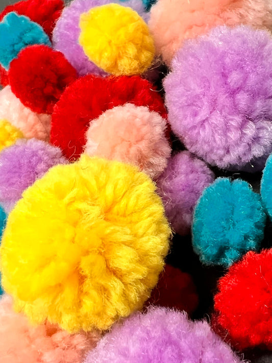 Pom Poms Asst Colors