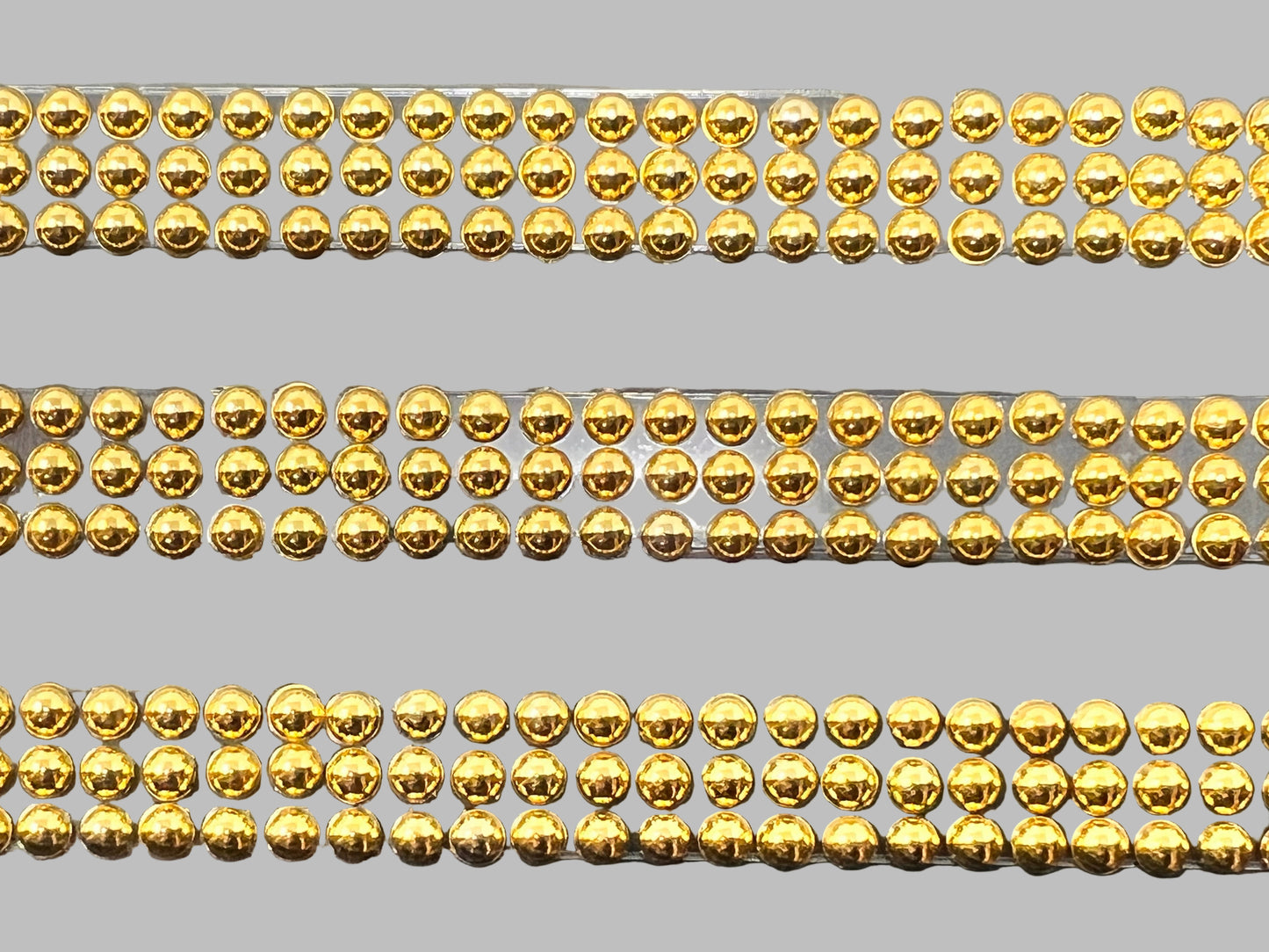 MICRO HALF-PEARL METAL STONE STICKER GOLD