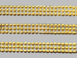 MICRO HALF-PEARL METAL STONE STICKER GOLD
