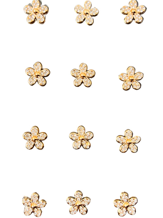 Flower Stone Stickers | Gold